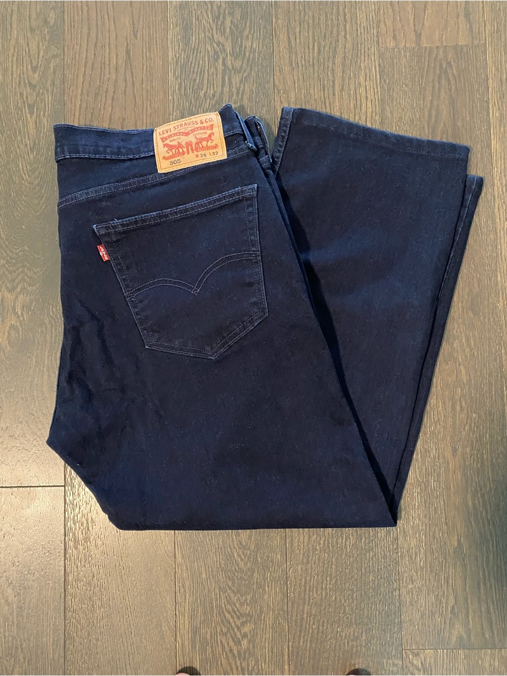 Levis 505 Men's Classic Dark Blue Jeans